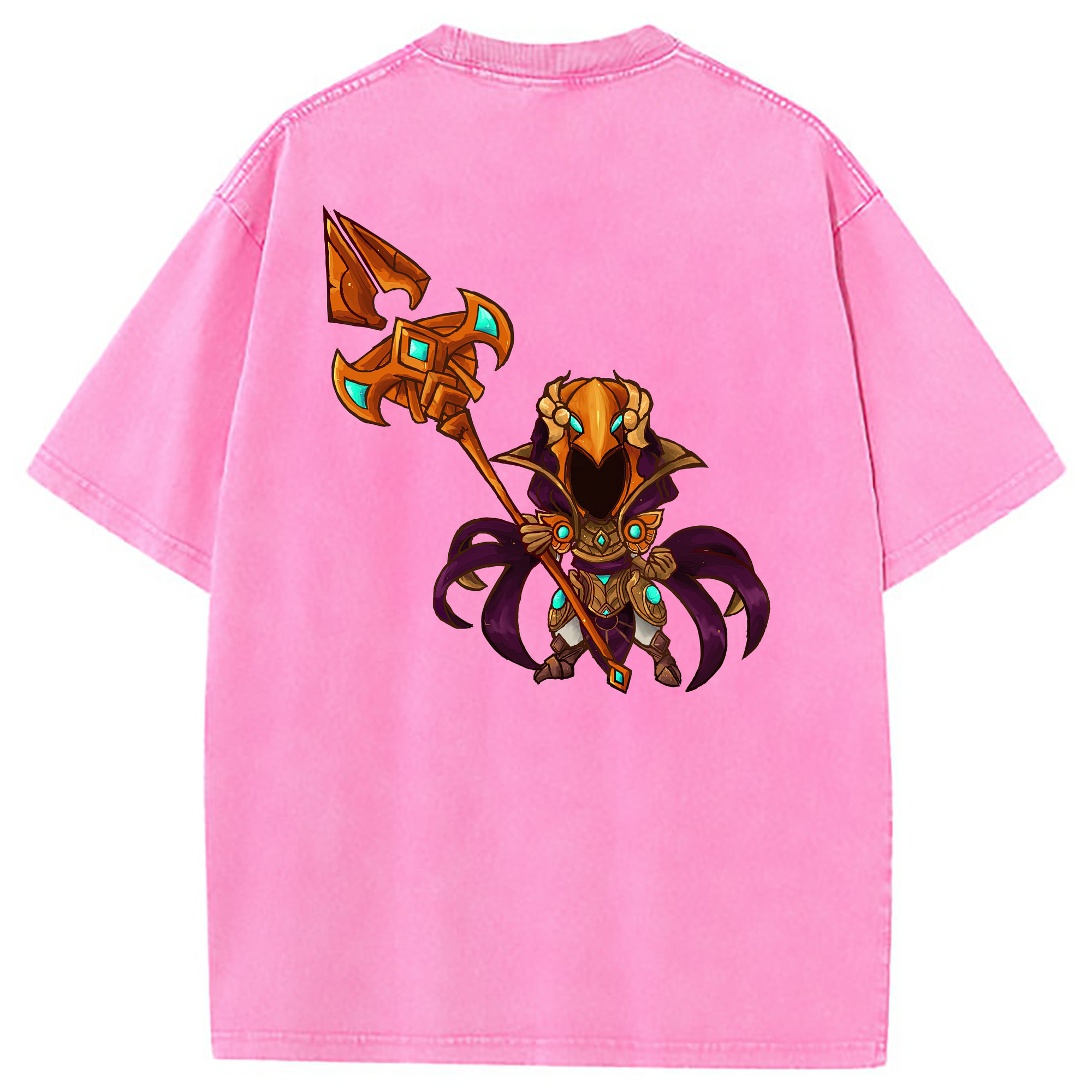 （画像用） リーグ・オブ・レジェンド League of Legends LOL 綿100% ヴィンテージ風 半袖Tシャツ（背面プリント）